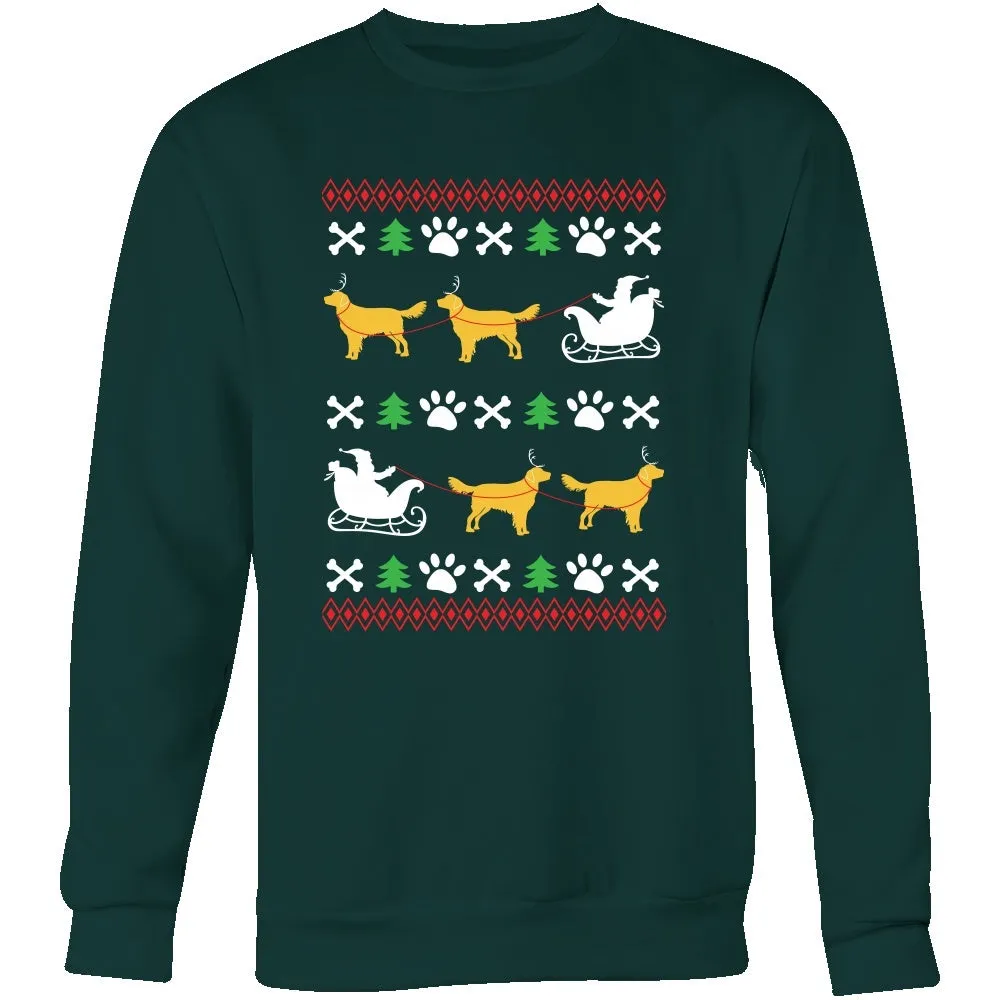 Golden Retriever Ugly Christmas Sweater Design