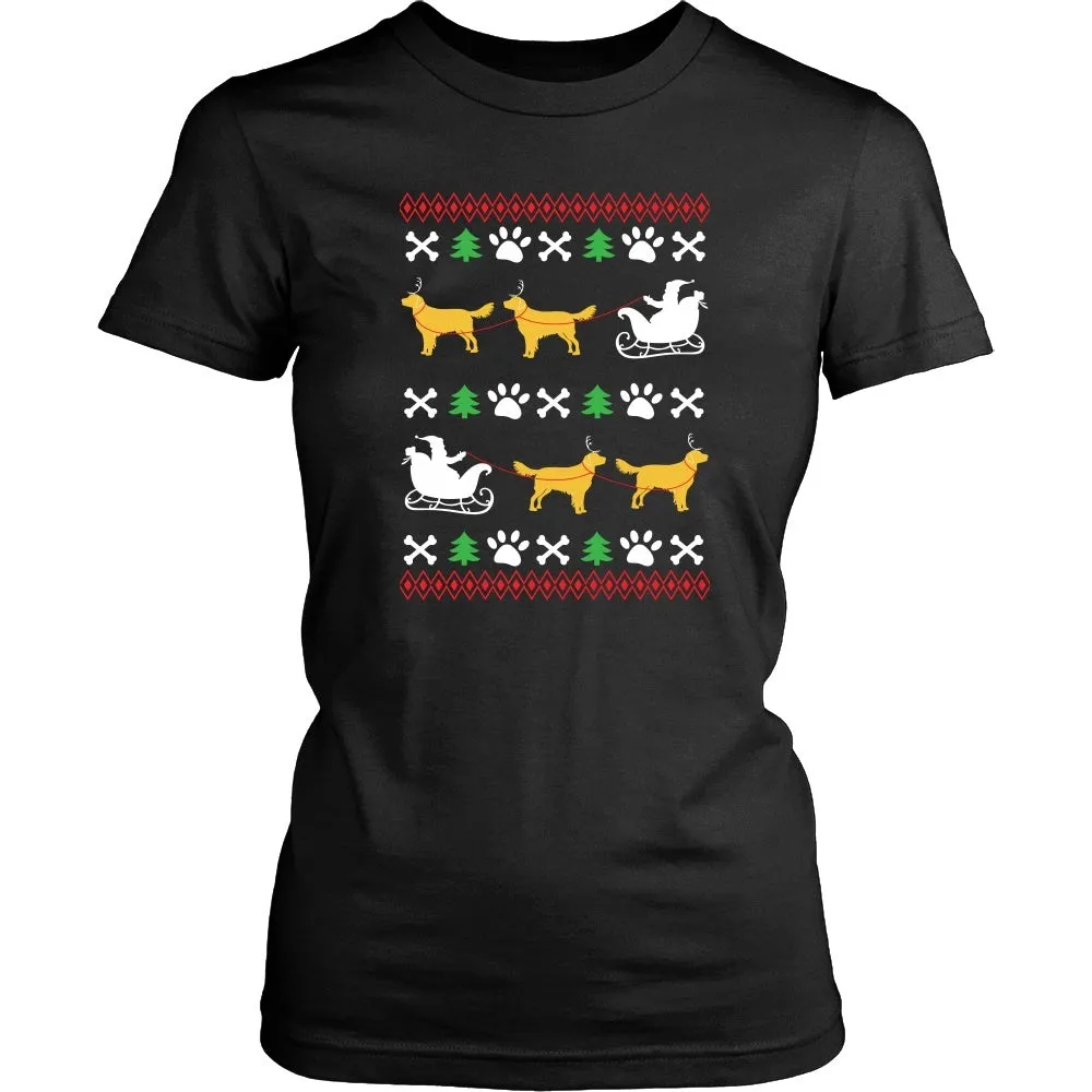 Golden Retriever Ugly Christmas Sweater Design