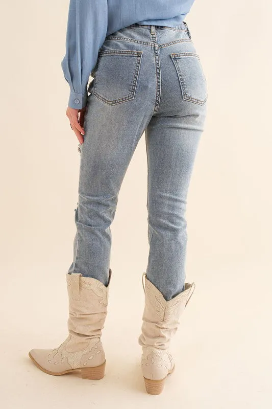 Grace Cut Out Denim Jeans