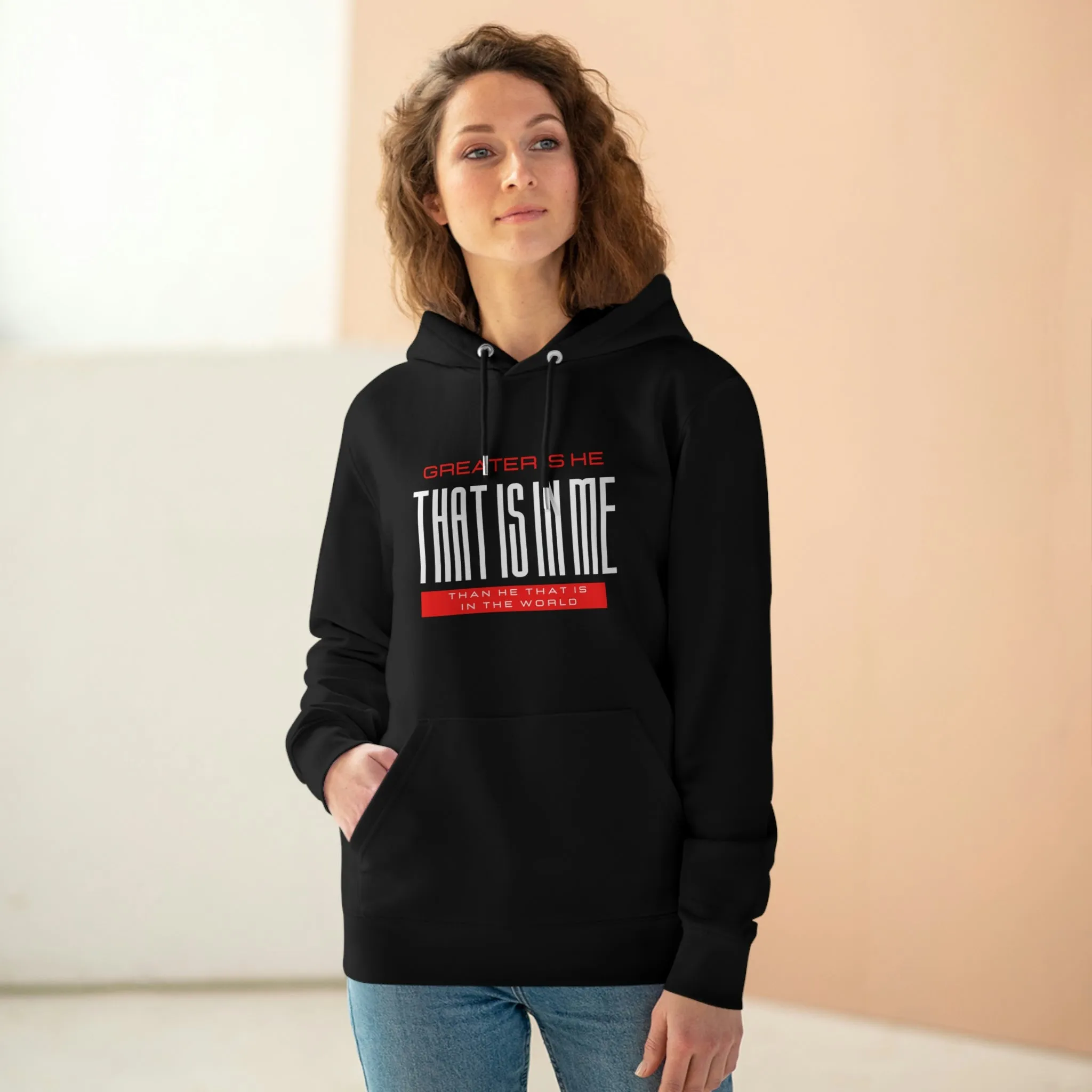 Greater Is He Unisex Cruiser Hoodie