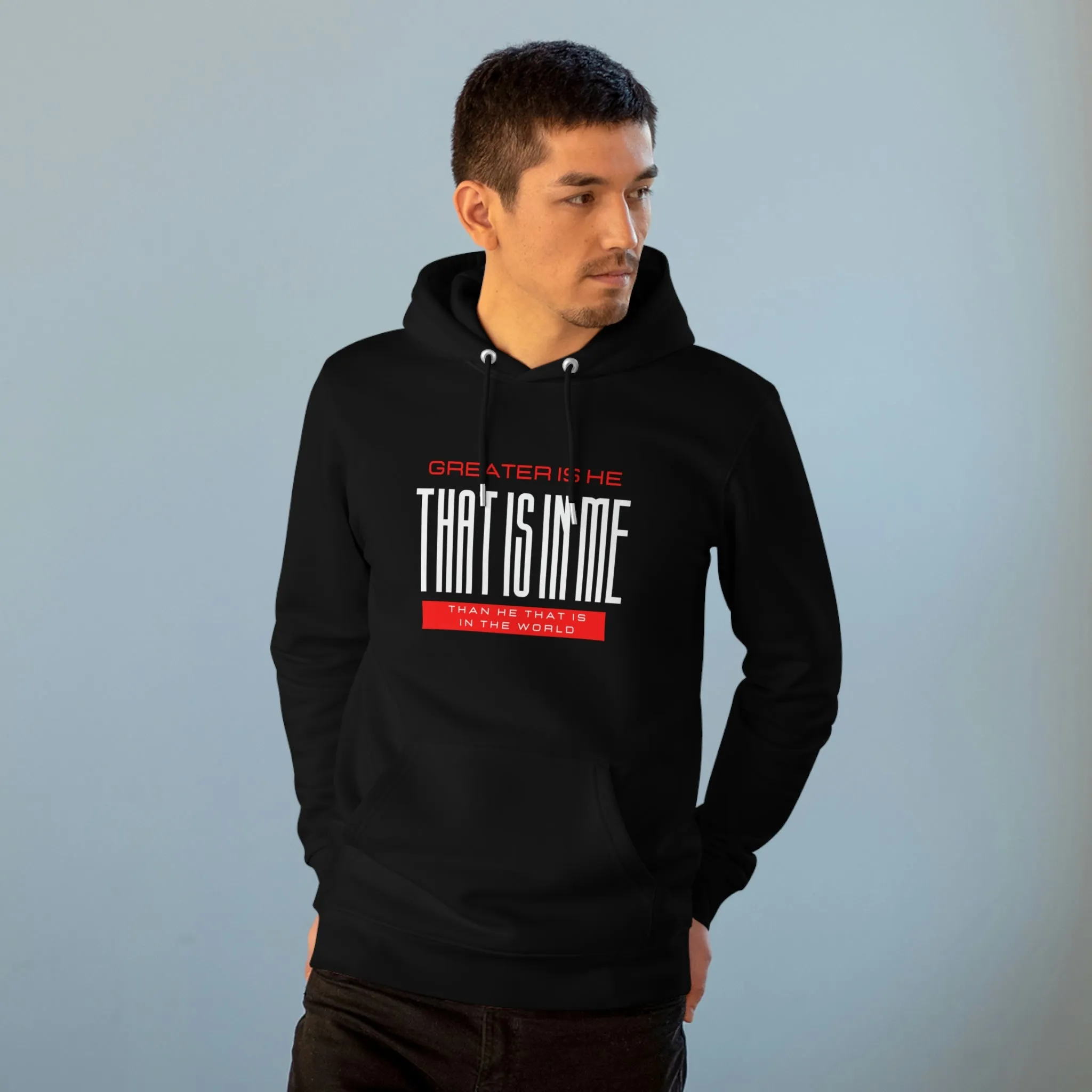 Greater Is He Unisex Cruiser Hoodie
