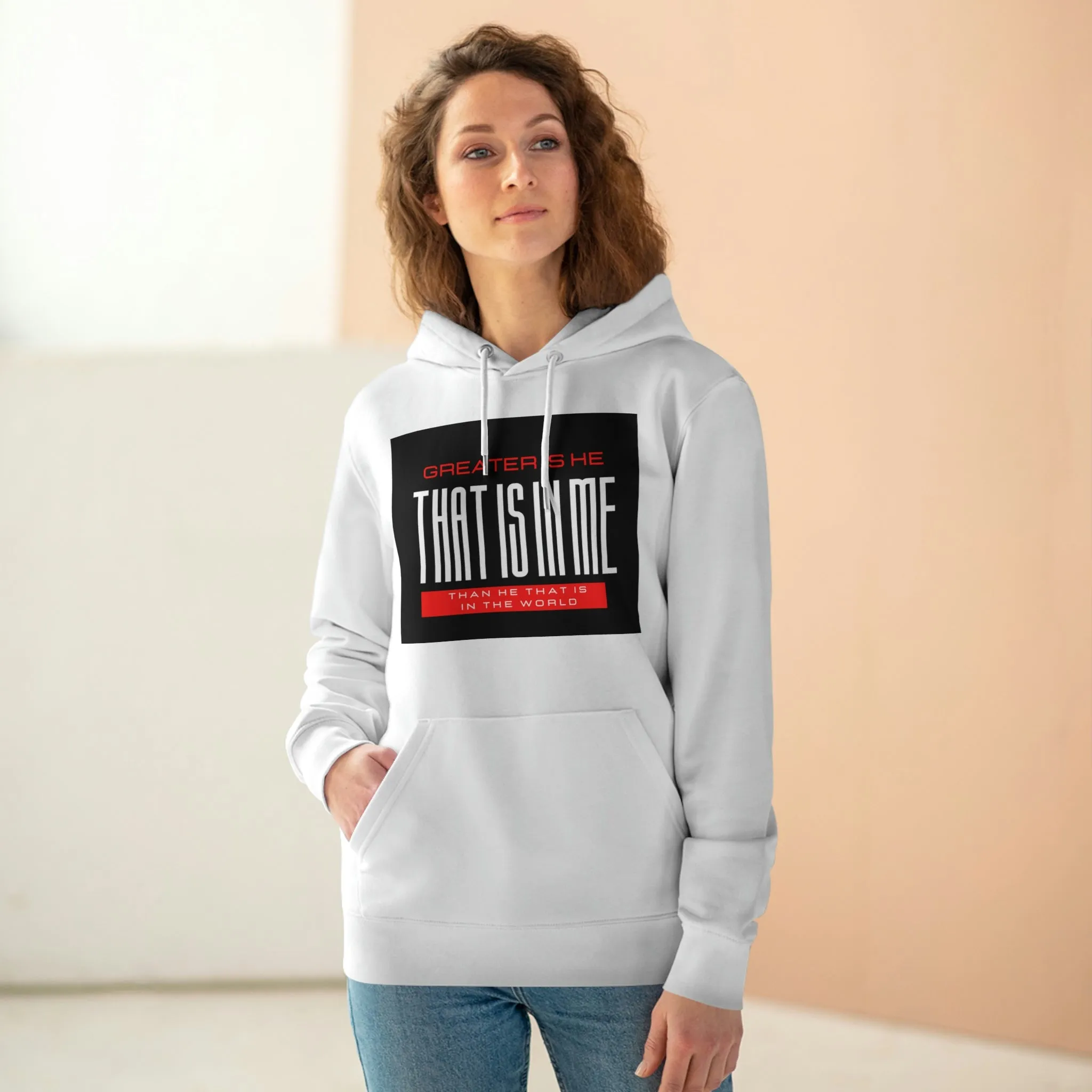 Greater Is He Unisex Cruiser Hoodie
