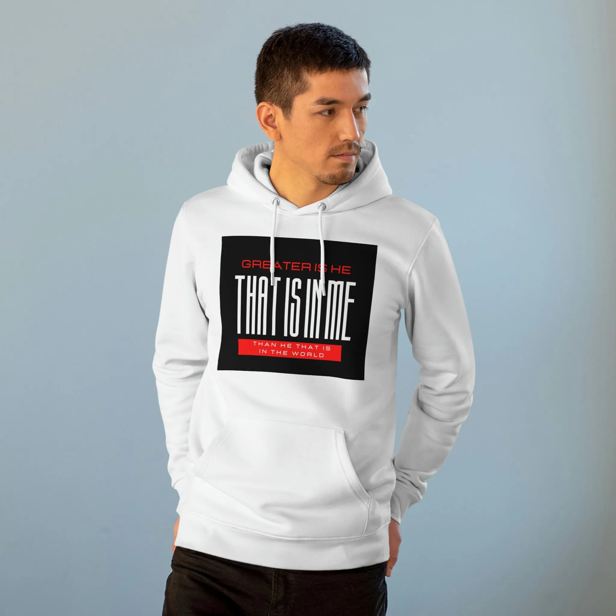 Greater Is He Unisex Cruiser Hoodie