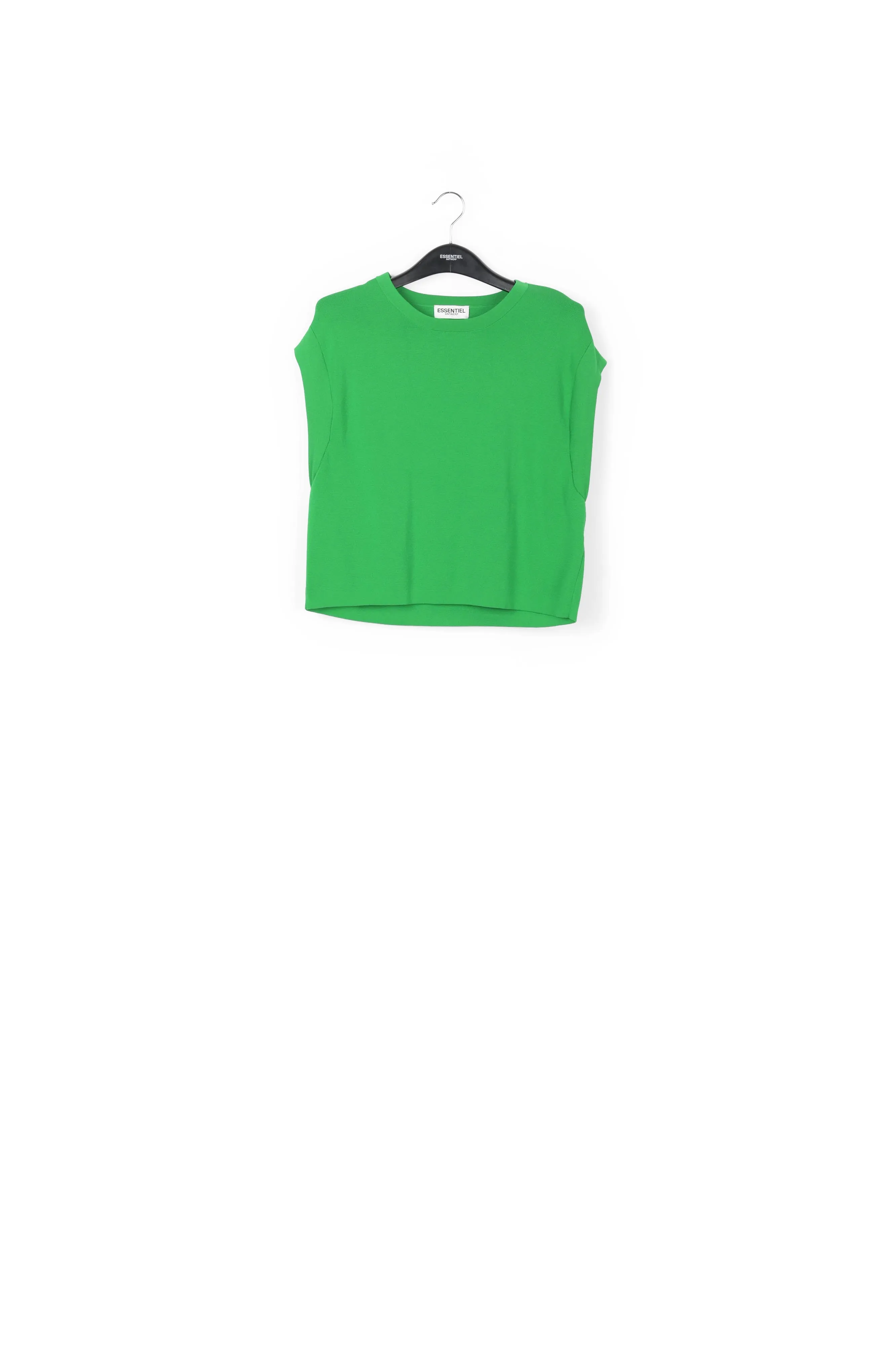 Green sleeveless knitted sweater