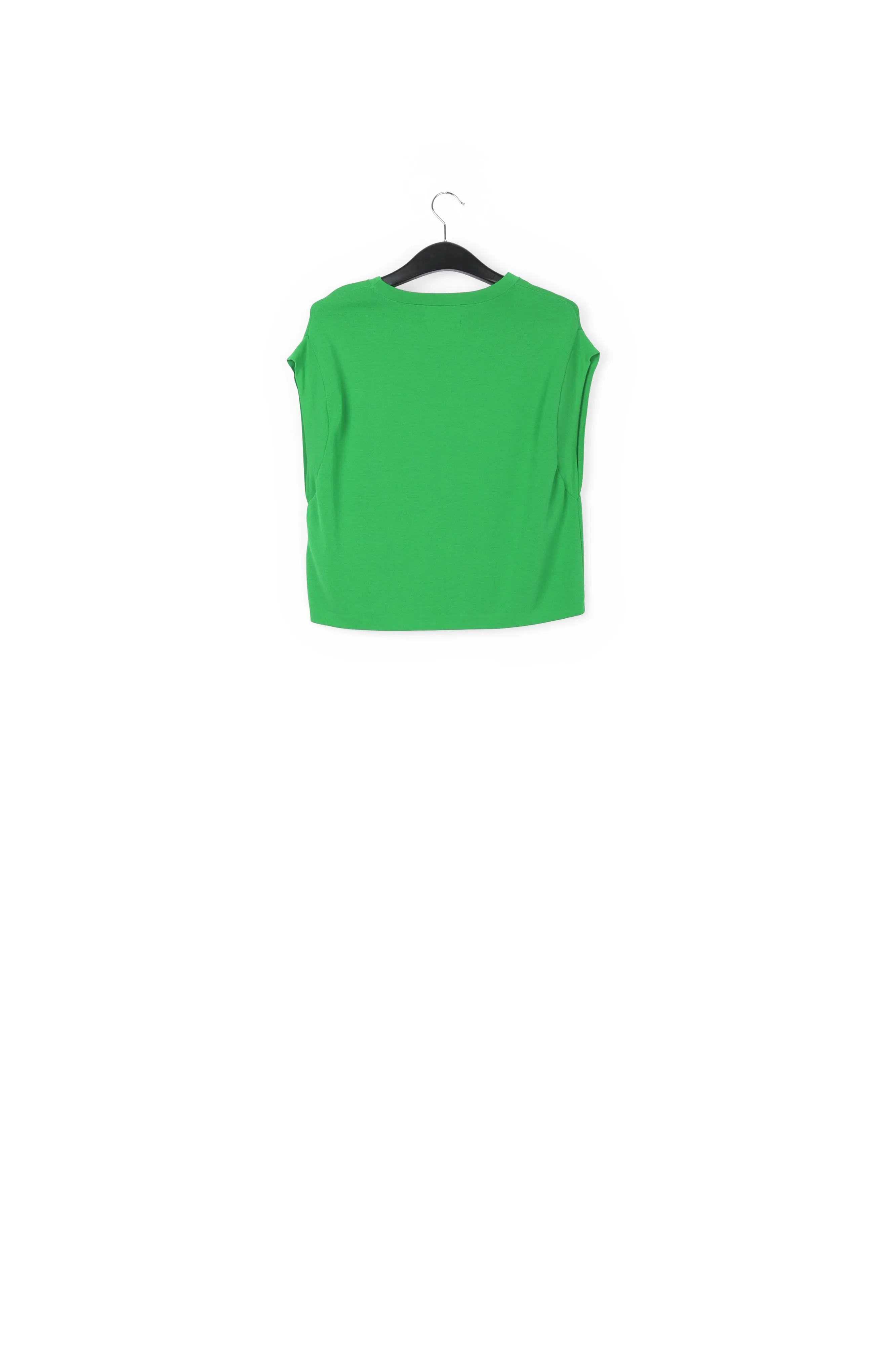 Green sleeveless knitted sweater