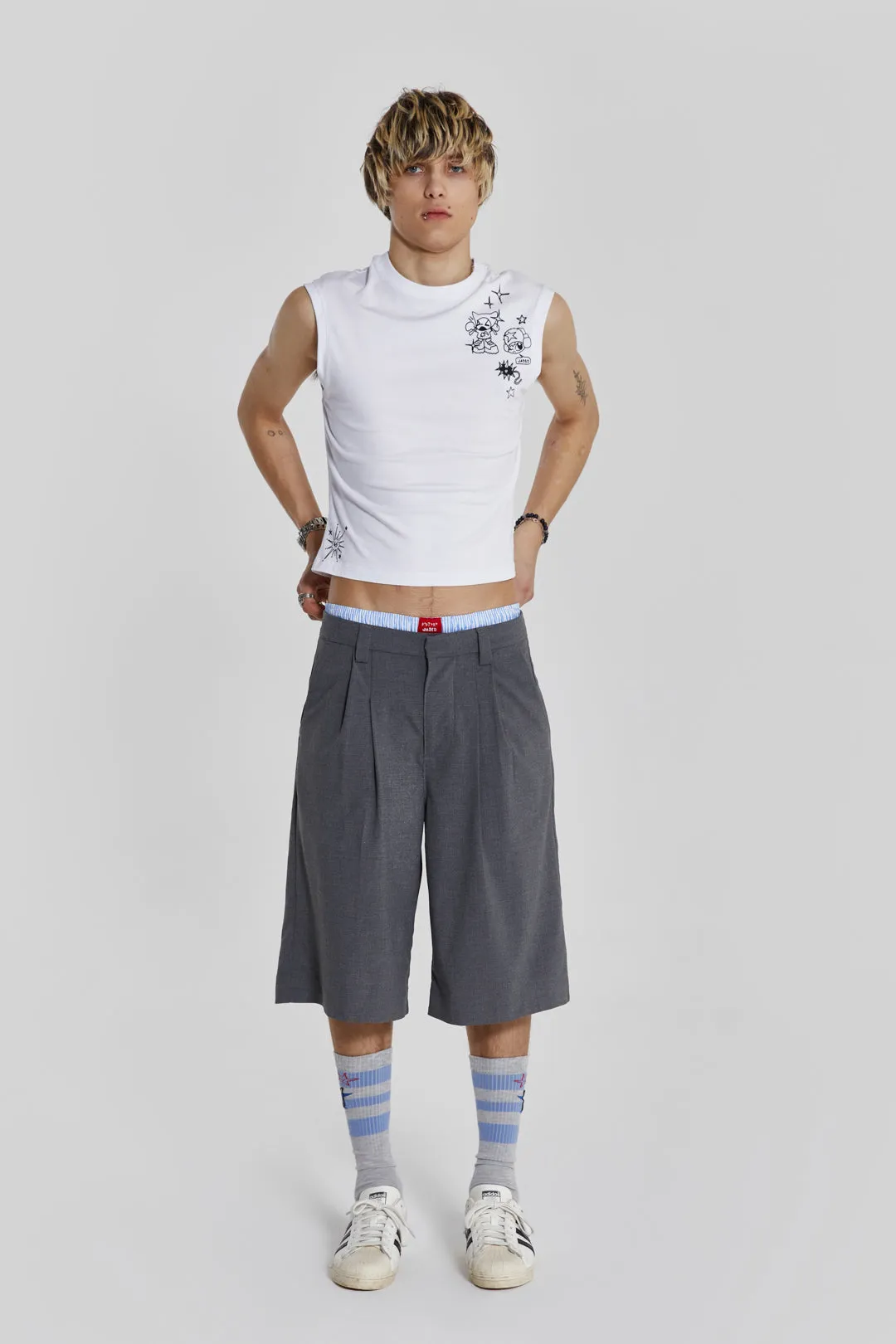 Grey Goliath Tailored Baggy Shorts
