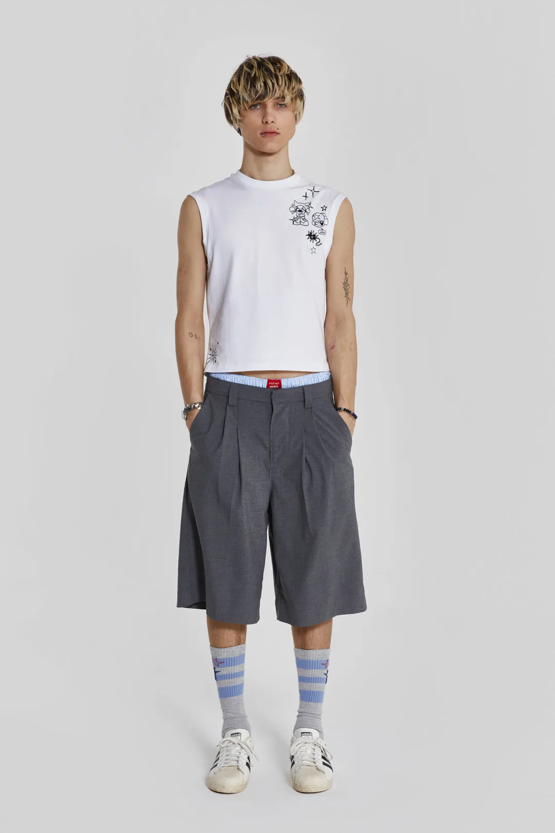 Grey Goliath Tailored Baggy Shorts