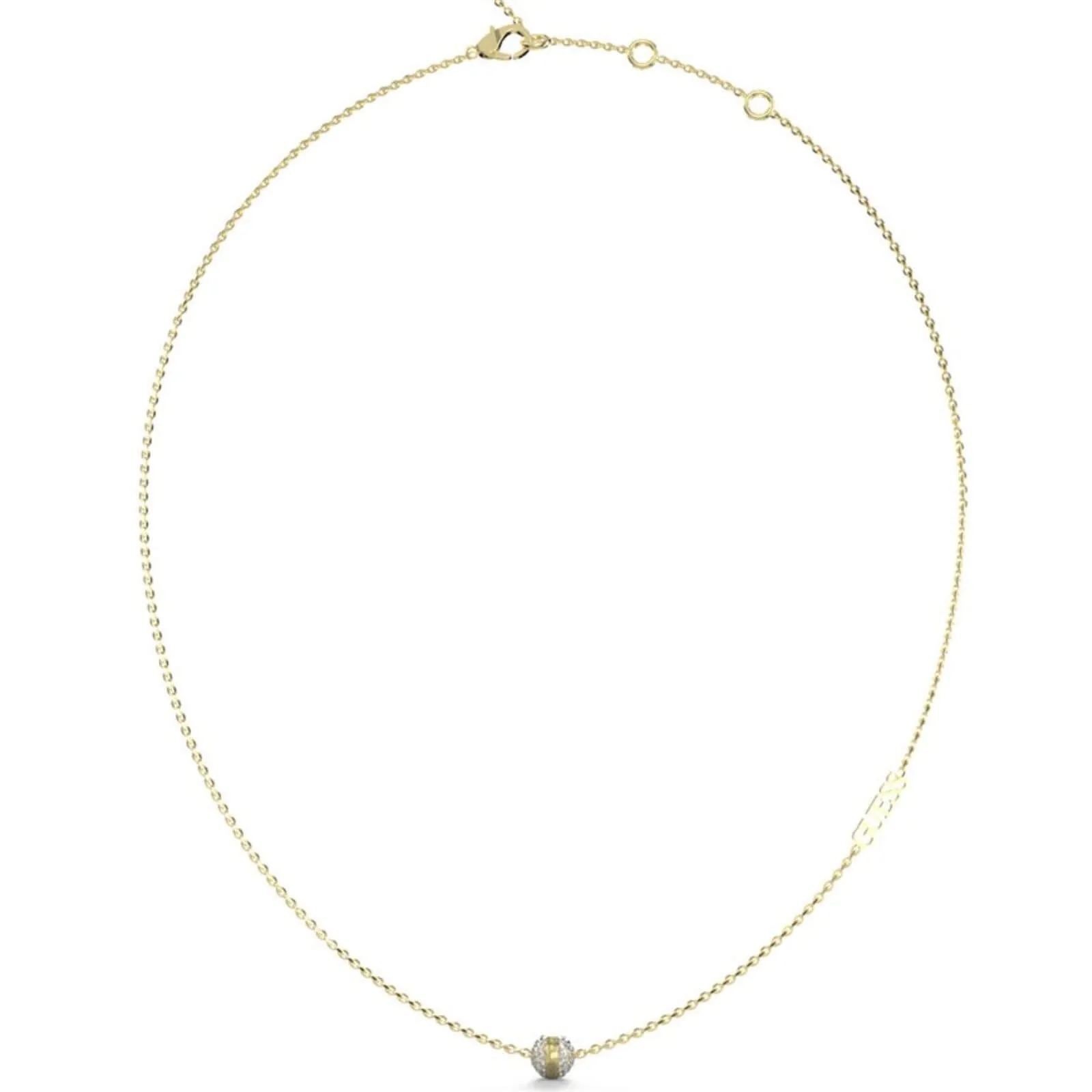 Guess Calypso Crystal Sphere Gold Necklace