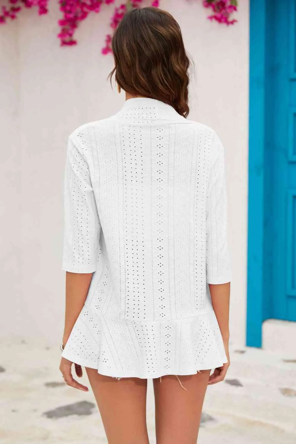 Half Sleeve Cardigan- 6 Colors (Sage, White, Navy, Pink, Black, Blush)