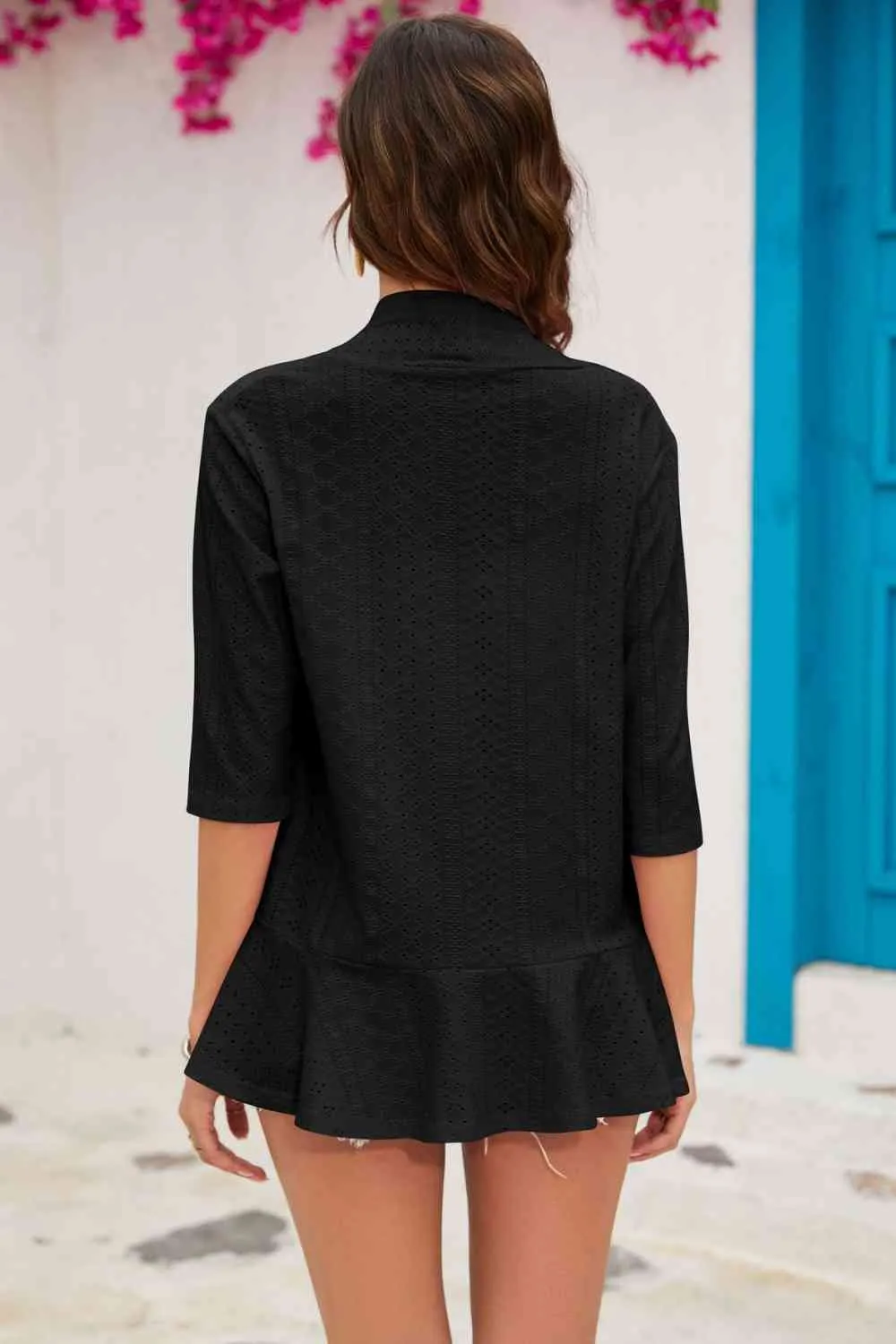 Half Sleeve Cardigan- 6 Colors (Sage, White, Navy, Pink, Black, Blush)