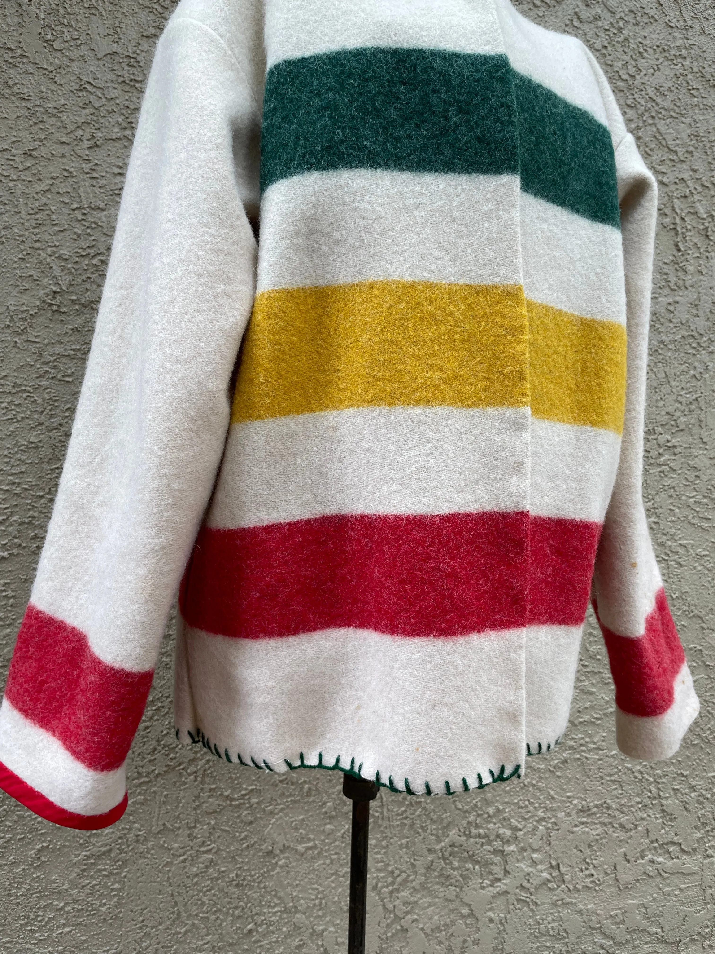 Handmade OOAK Hudson Bay Blanket Coat