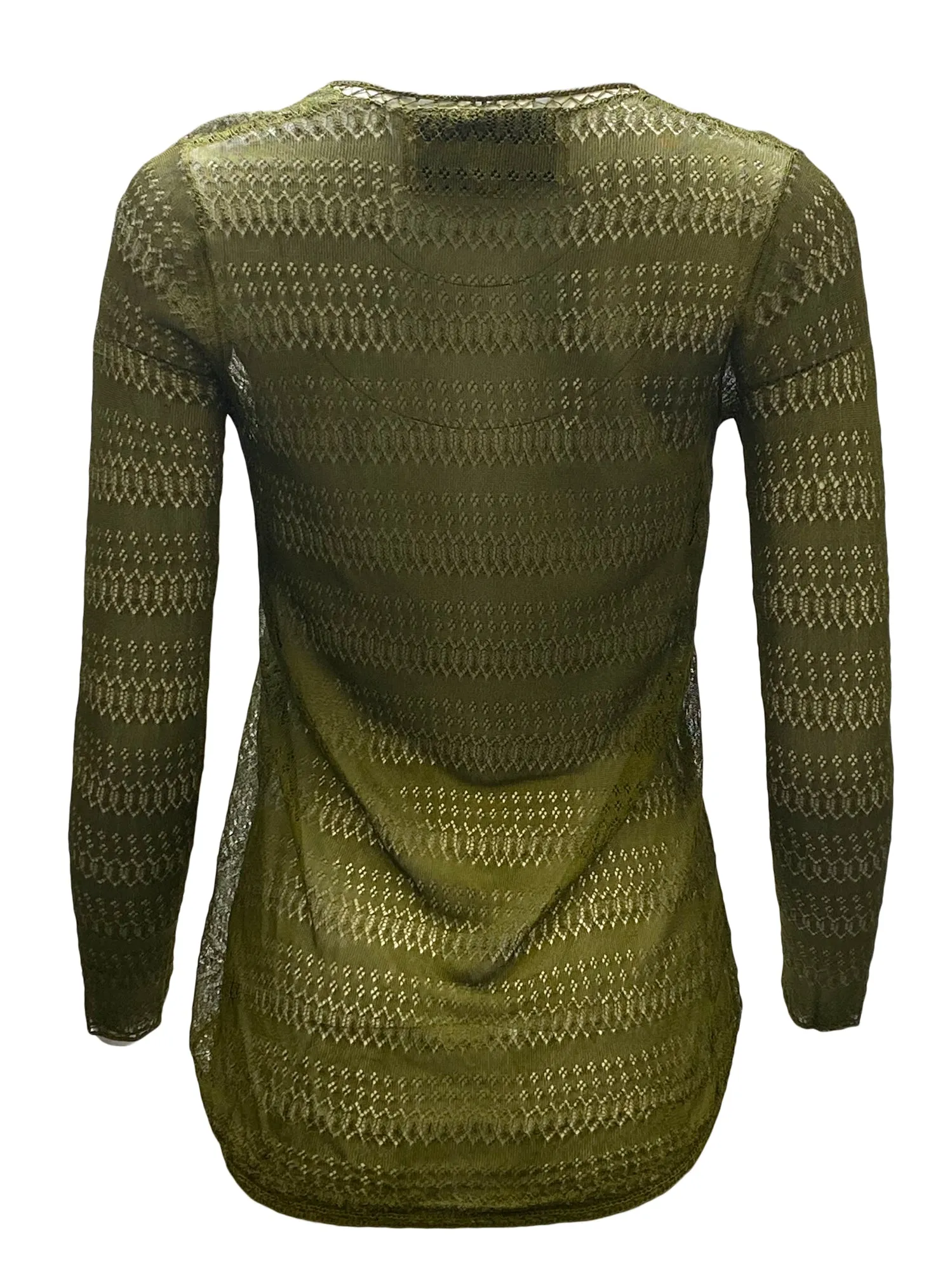 HANLEY MELLON Women's Olive Green Open Front Cardigan Sz XS $425 NEW
