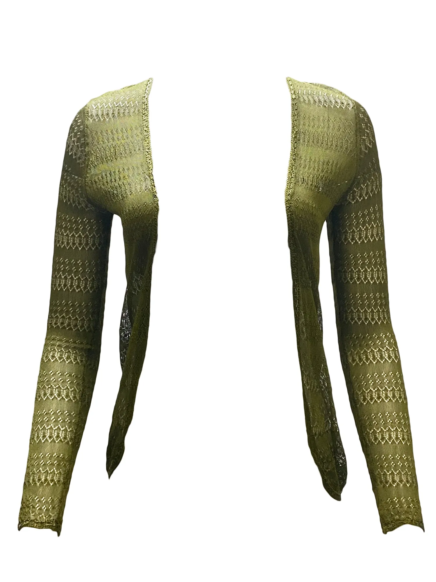 HANLEY MELLON Women's Olive Green Open Front Cardigan Sz XS $425 NEW