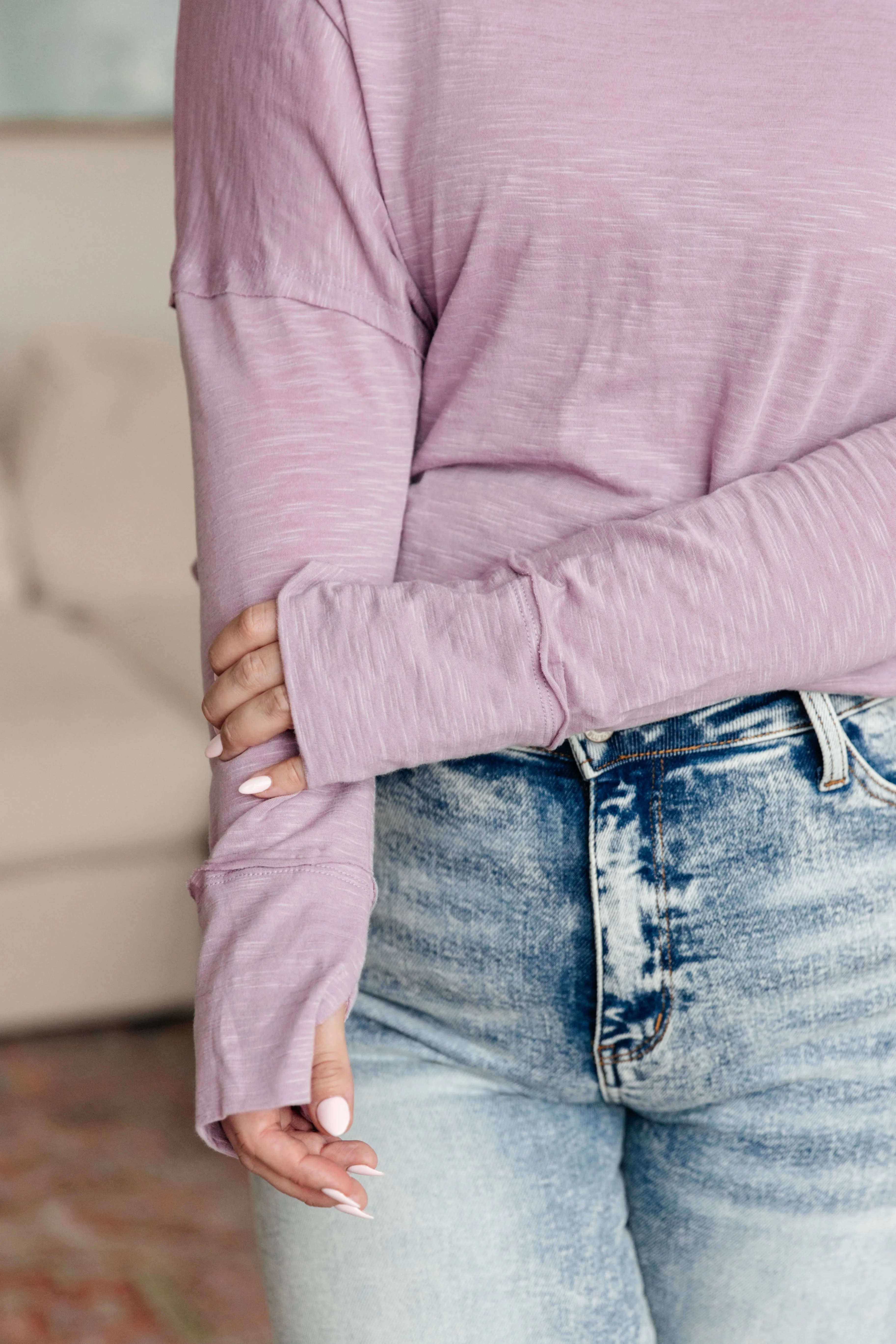 Hazel Blues® |  Face It Together Step Hem Pullover