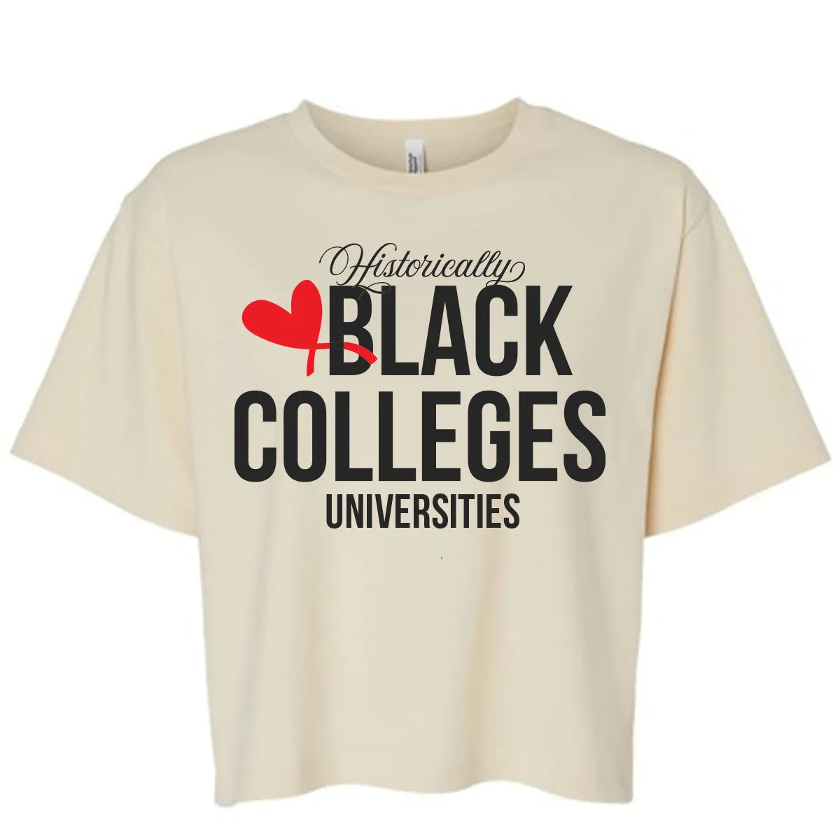 HBCU 🧡 LOVE CROP | Cream Cali | Boxy Tees