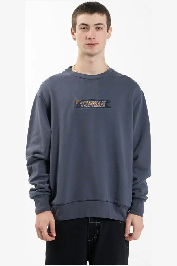 HELL RAISING BRONCO OVERSIZE CREW - SLATE