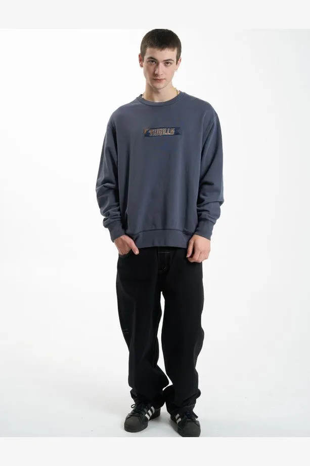 HELL RAISING BRONCO OVERSIZE CREW - SLATE