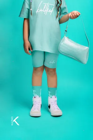 High Waisted Biker Shorts with Resistain® in Mint