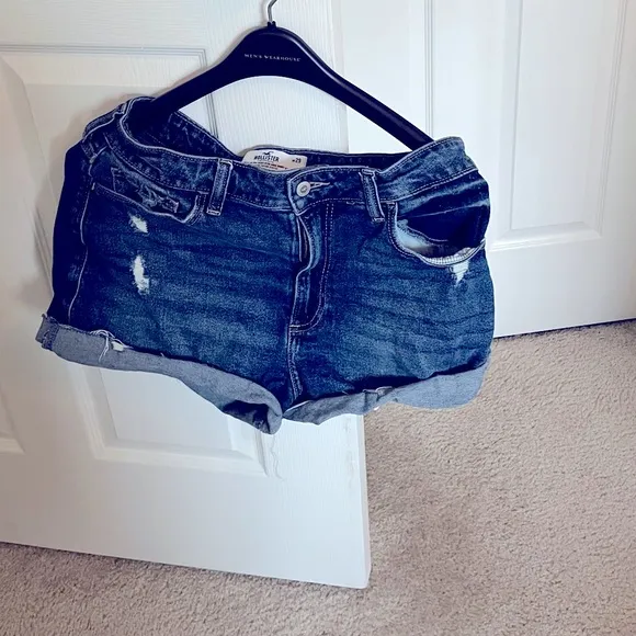 High waisted jeans shorts