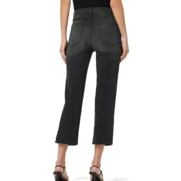 Hudson Noa Mid Rise Straight Crop Jeans in Twin Flame Size 33 NWOT