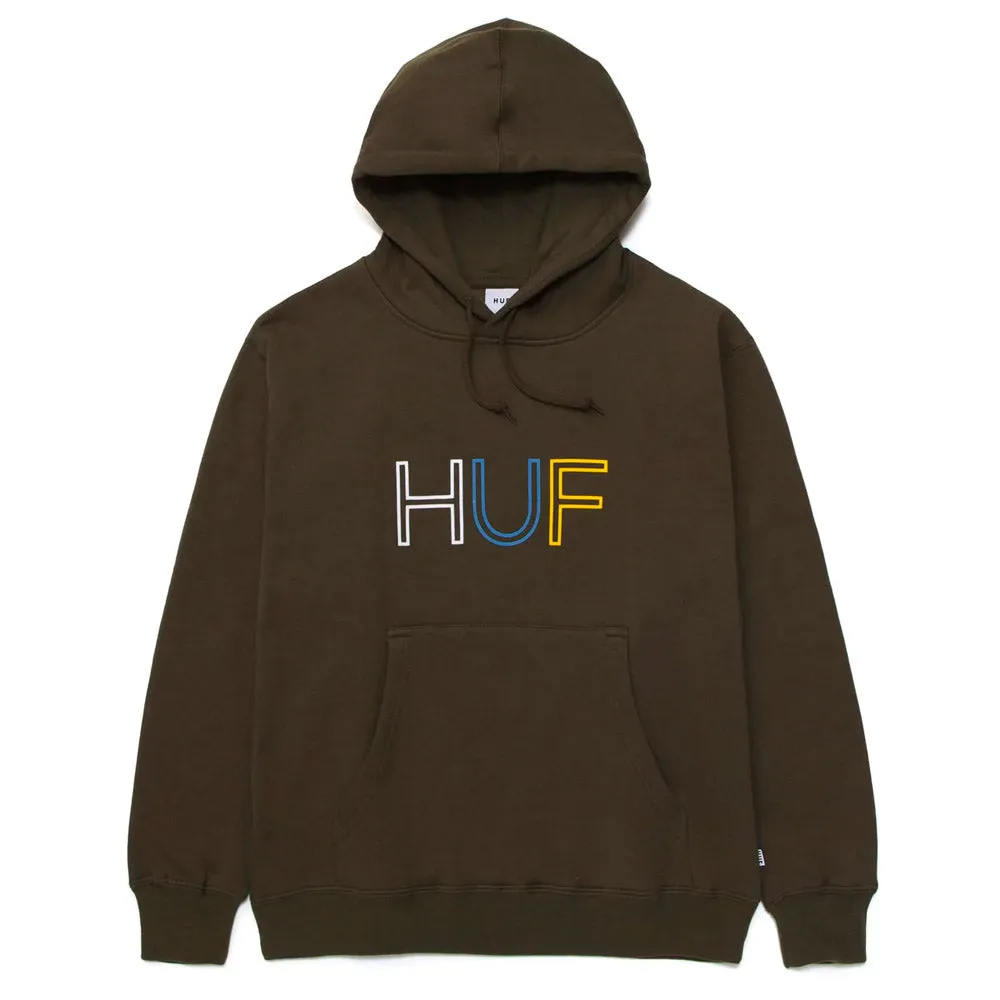 Huf - Huf HD Logo Womens Hoodie Olive