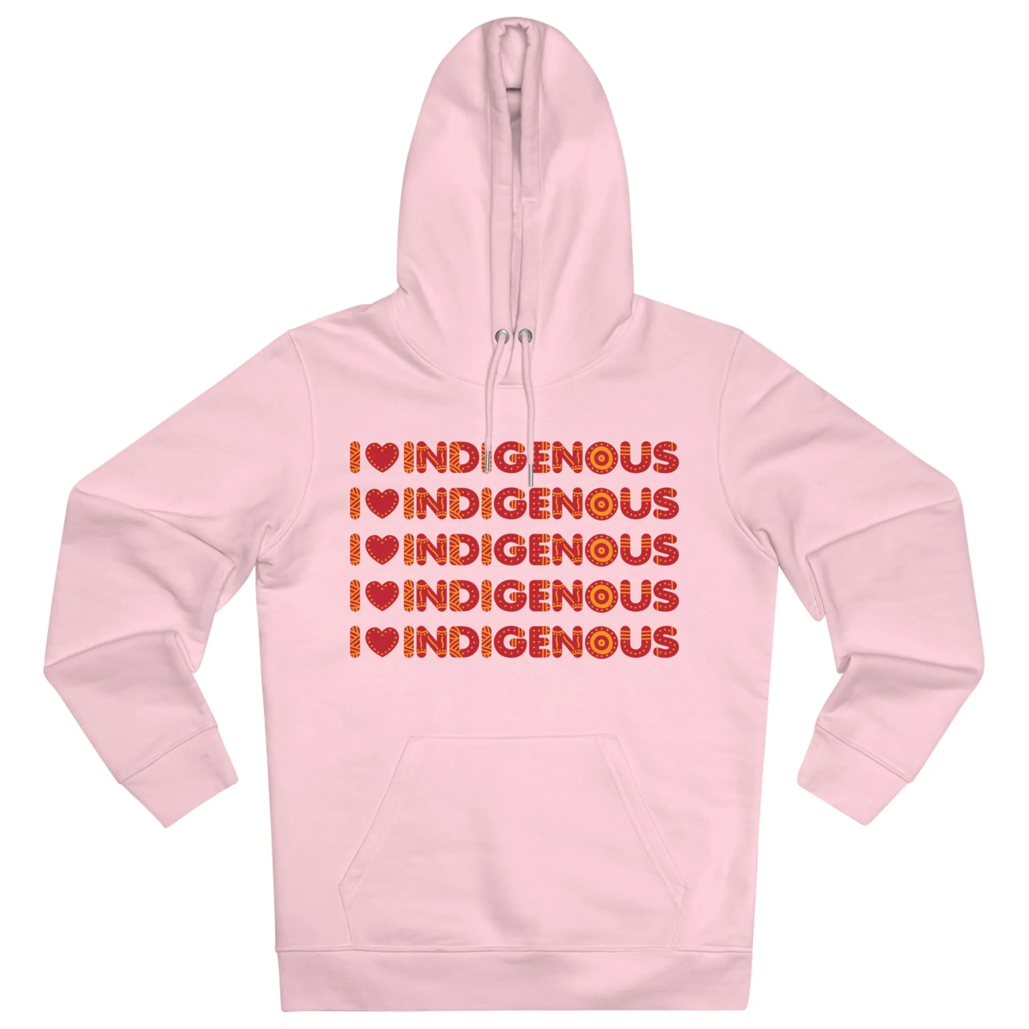 I Love Indigenous | Unisex Premium Cruiser Hoodie | Recyclable | Red Print