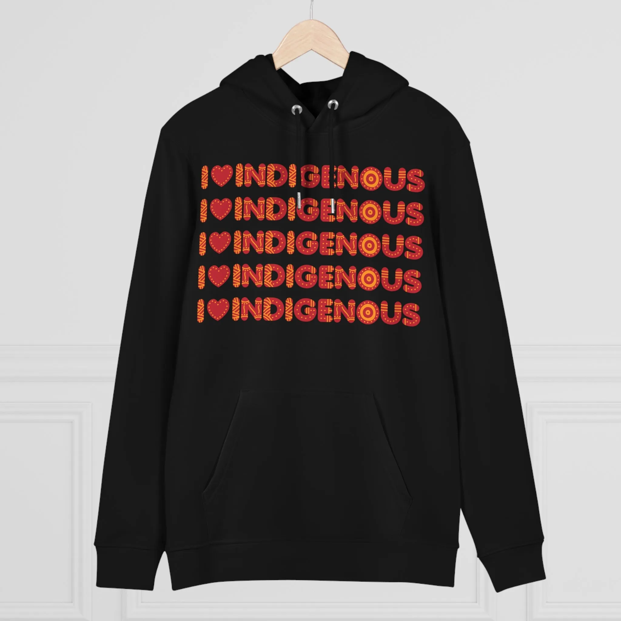 I Love Indigenous | Unisex Premium Cruiser Hoodie | Recyclable | Red Print
