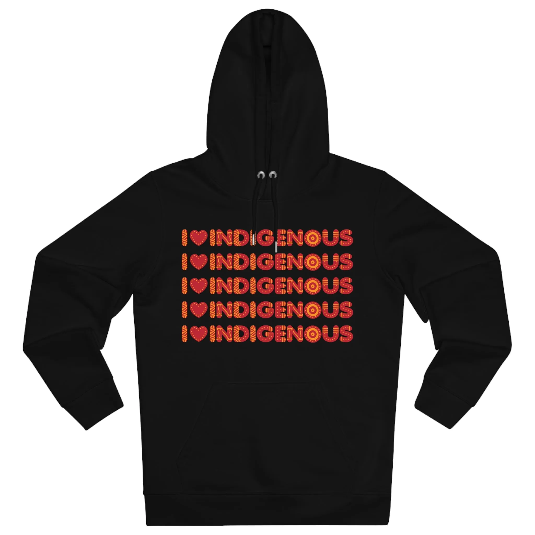 I Love Indigenous | Unisex Premium Cruiser Hoodie | Recyclable | Red Print