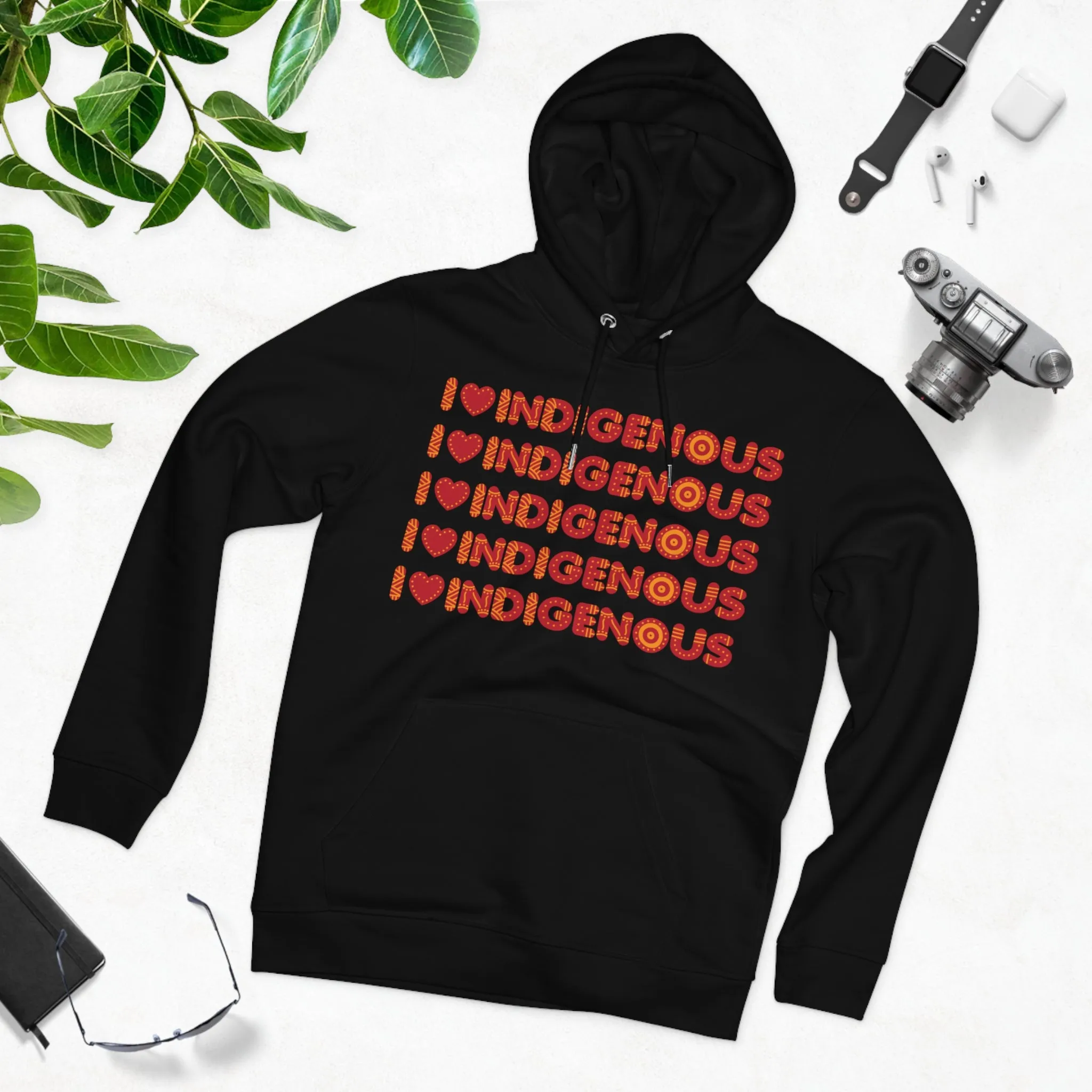 I Love Indigenous | Unisex Premium Cruiser Hoodie | Recyclable | Red Print