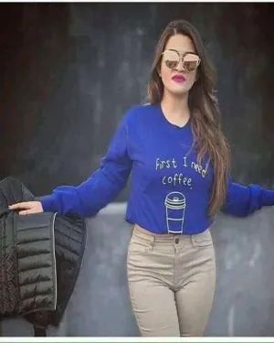 I NEED COFFEE Sweat Shirt For womens
