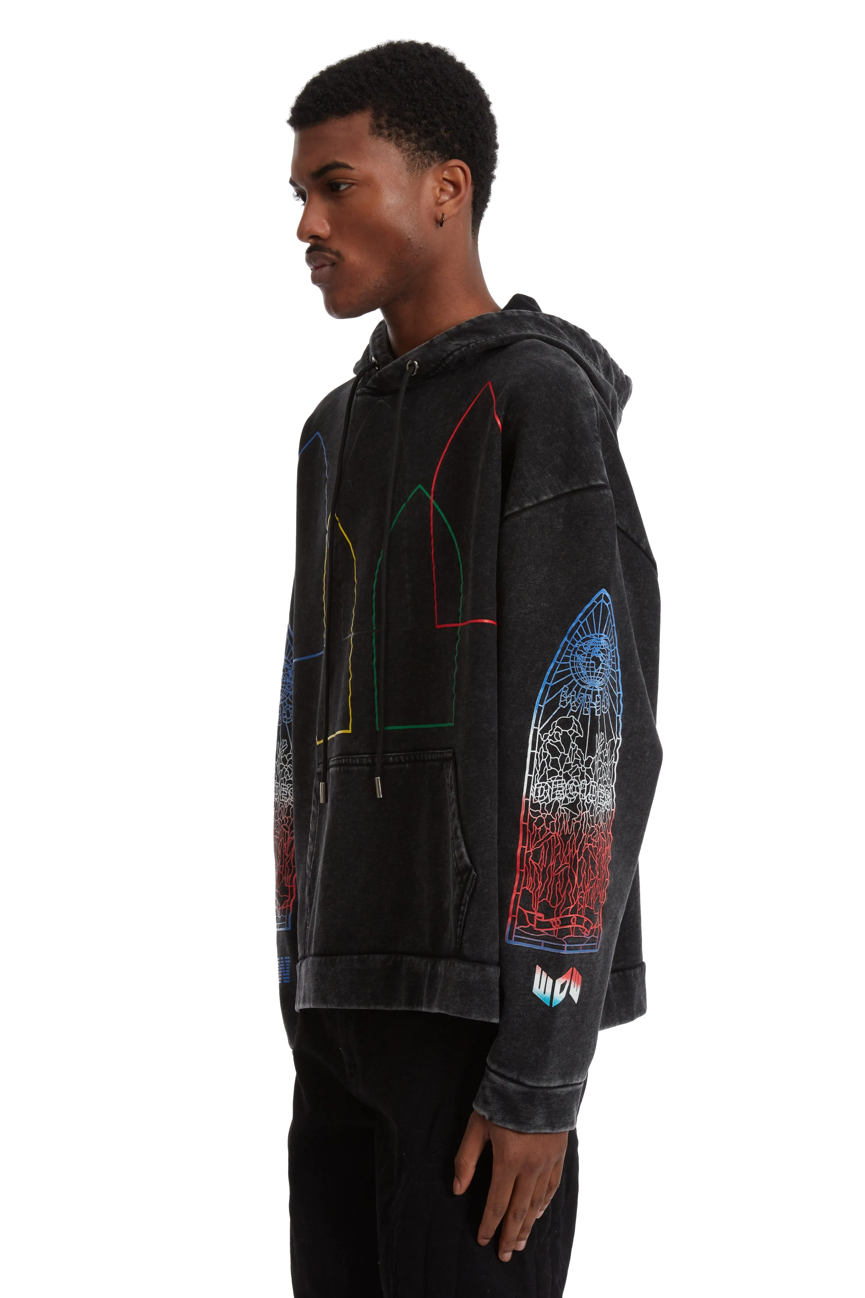 INTERTWINED WINDOWS HOODED SWEATSHIRT