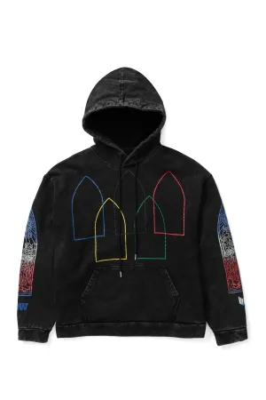 INTERTWINED WINDOWS HOODED SWEATSHIRT