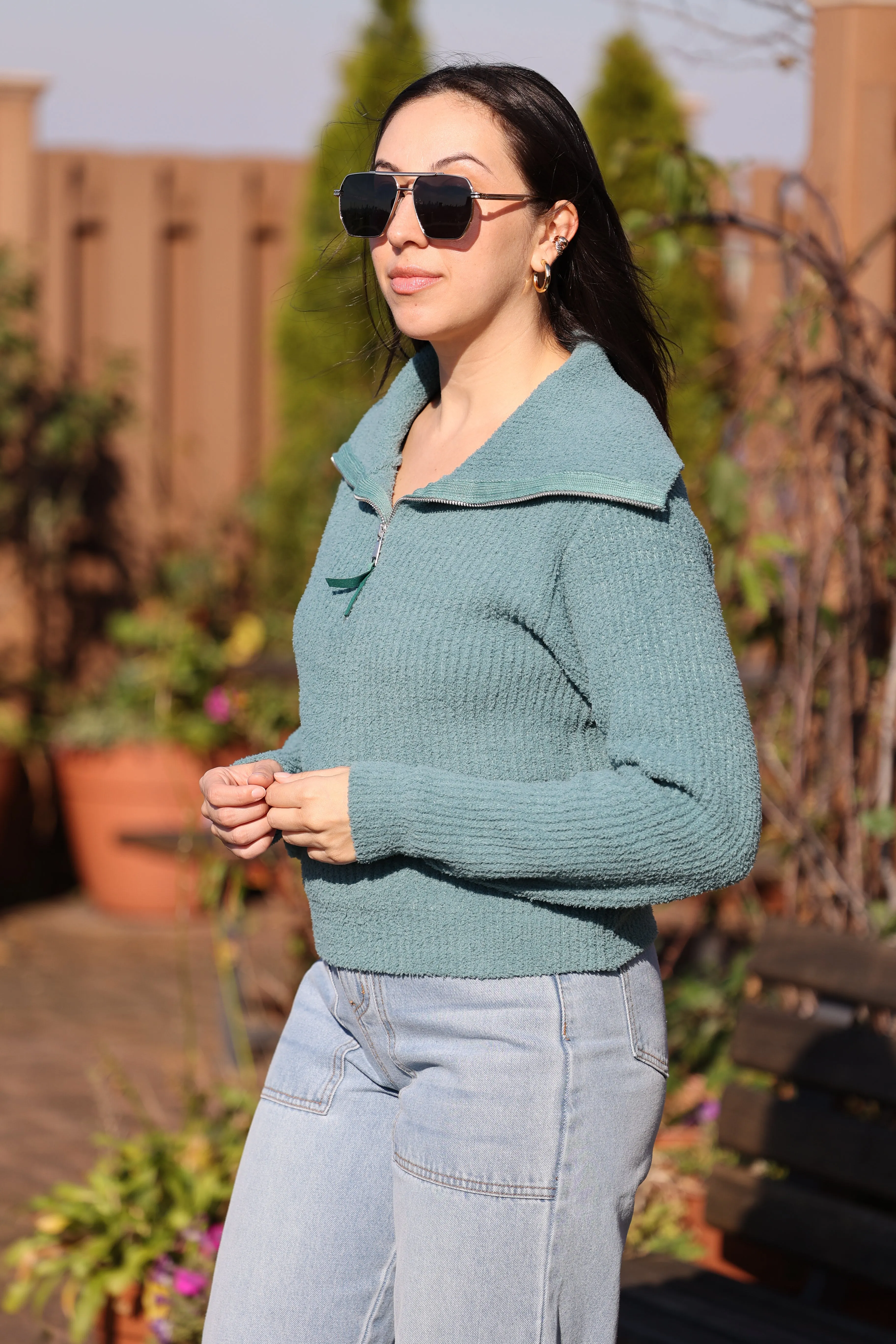Jennifer 3/4 Zip Sweater