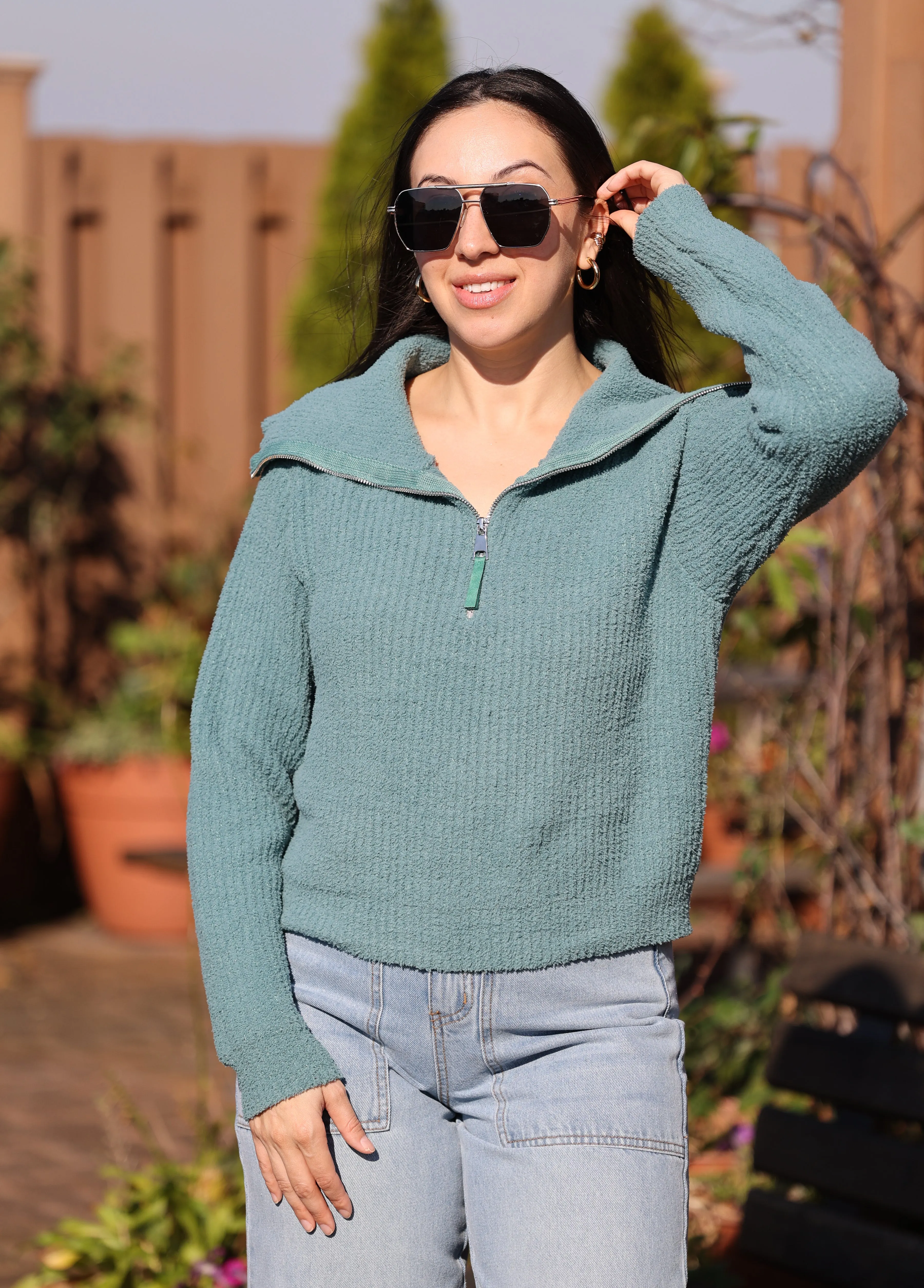 Jennifer 3/4 Zip Sweater