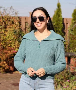 Jennifer 3/4 Zip Sweater