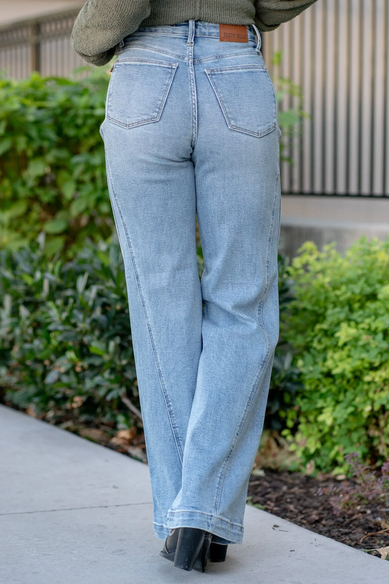 Joy High Rise Side Seam Retro Wide Leg Regular & Plus Sizes