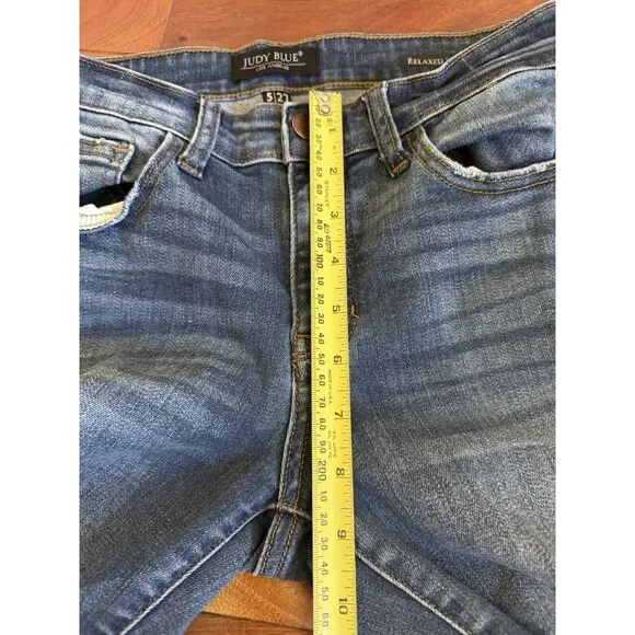 Judy Blue Jeans Women's 5/27 Relaxed Fit  Blue Denim Mid Rise