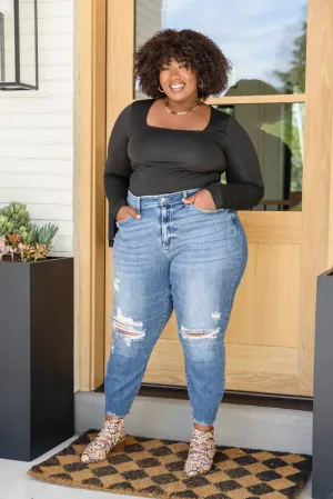 JUDY BLUE Kyla Destroyed Hi Waist Relaxed Fit