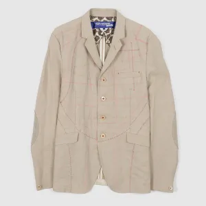 Junya Watanabe Man Classic Linen Blazer with Patchwork Stitching