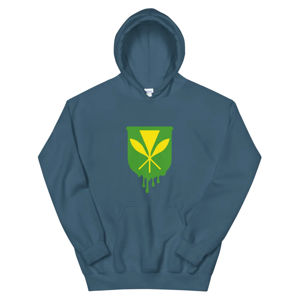 Kanaka Maoli Crest - Green *ADULT HOODIE*
