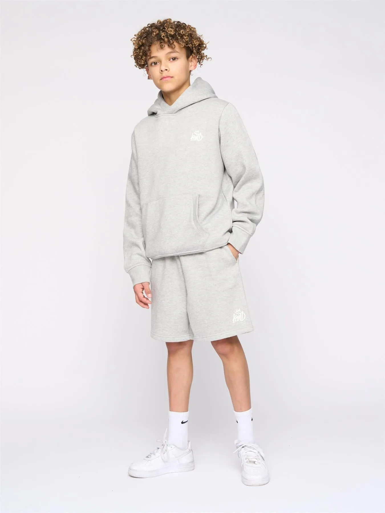 Kids Stanton Hoodie Grey Marl