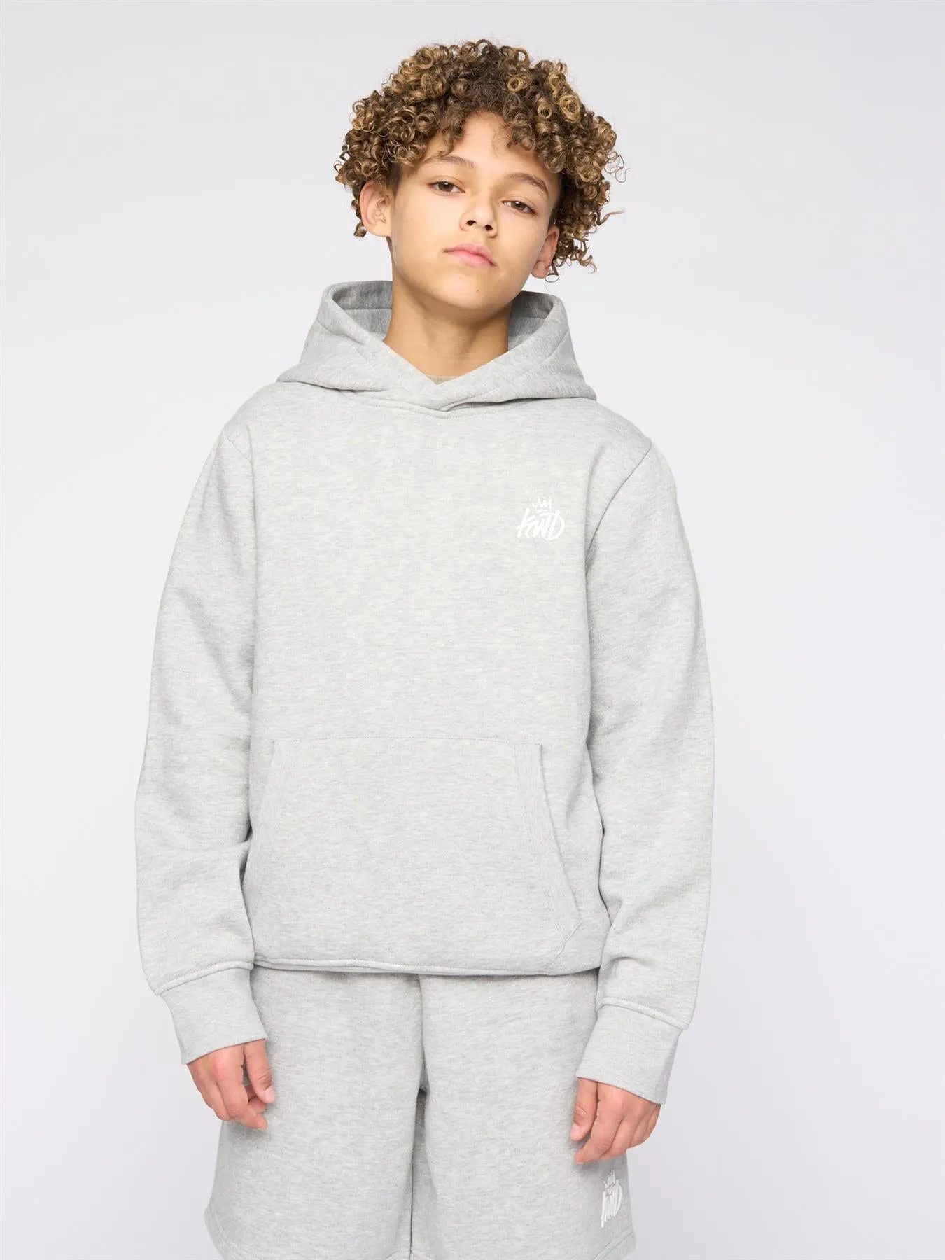 Kids Stanton Hoodie Grey Marl