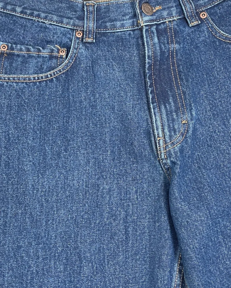 Kirkland Men’s Dark-Wash Blue Relaxed Fit Jeans (W32)