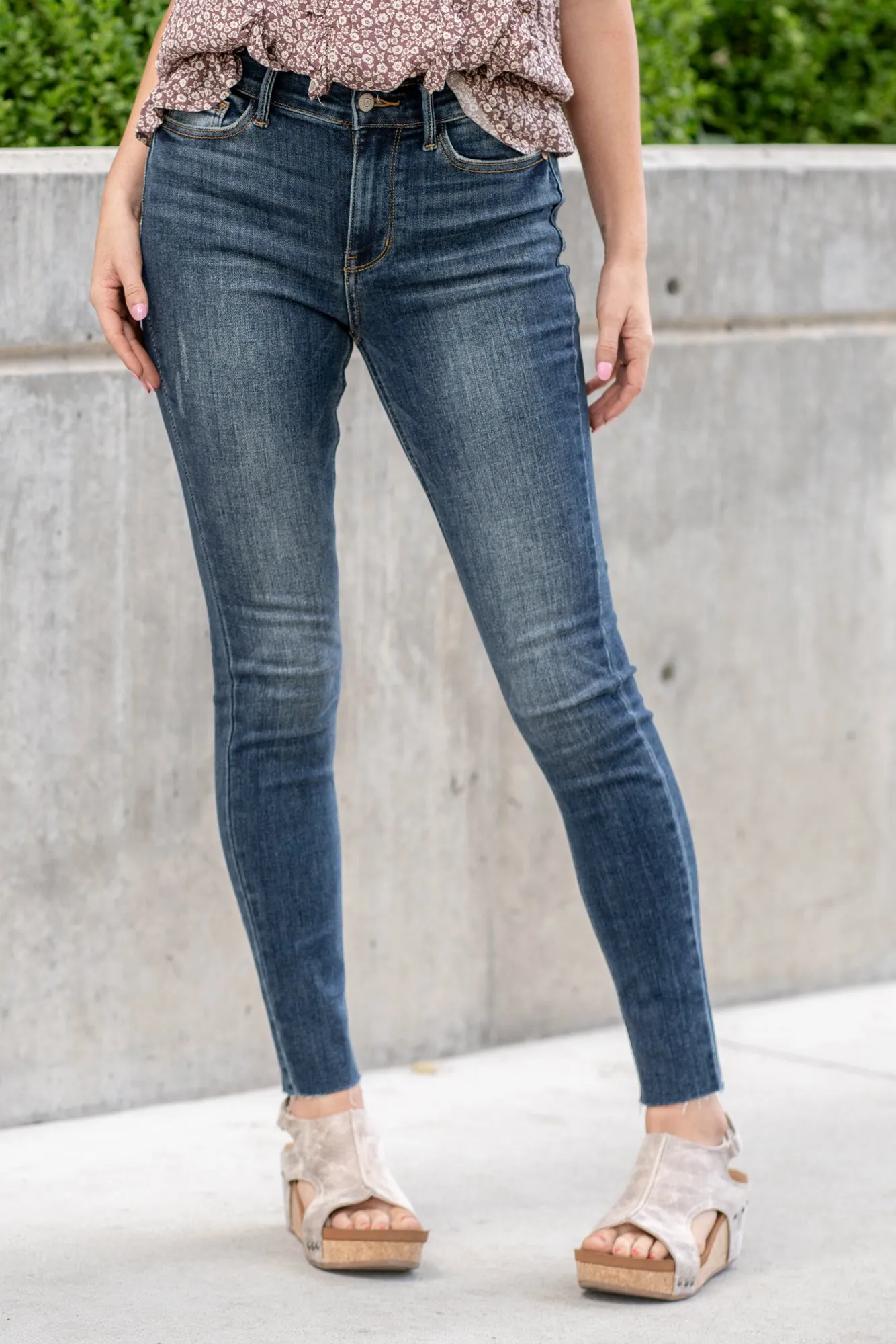 Knoxville Vintage Cut Hem Mid Rise Skinny