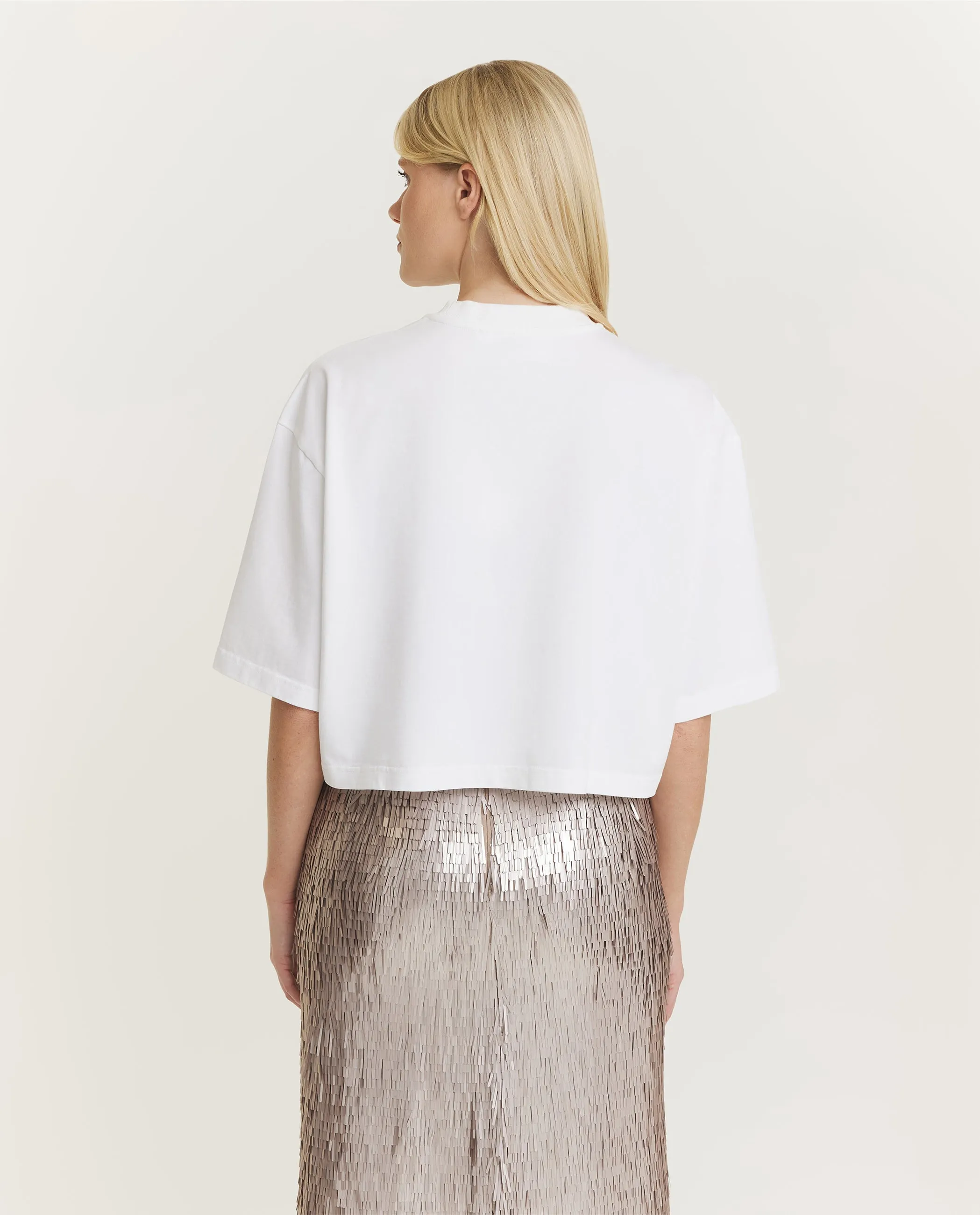 Kort Boxy T-Shirt - Wit