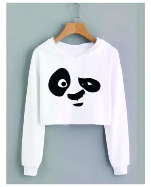 Kung Fu Panda Printed White Sweatshirt For women