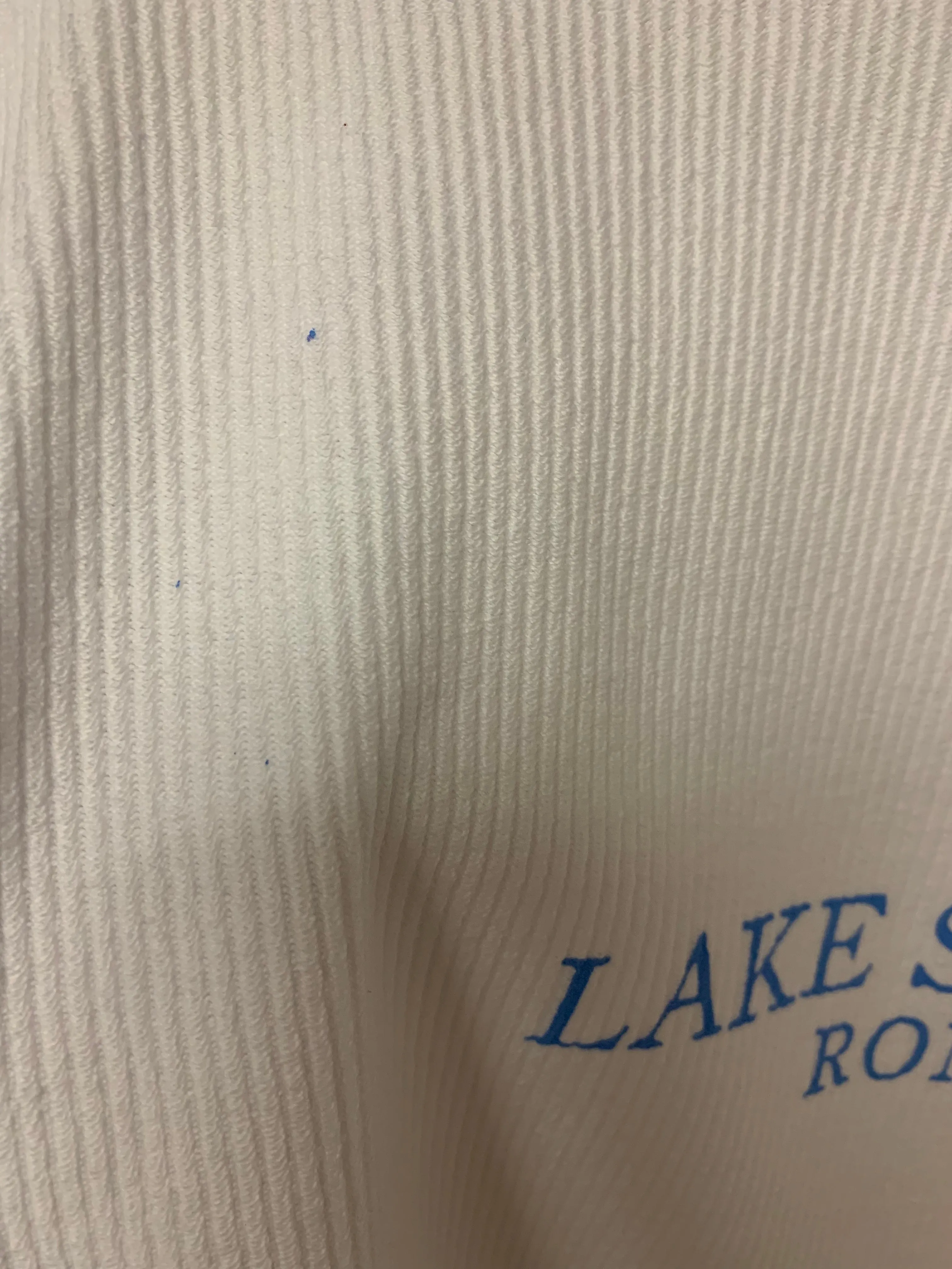 LAKE SHERWOOD WHITE CROPPED CORDED SWEATSHIRT