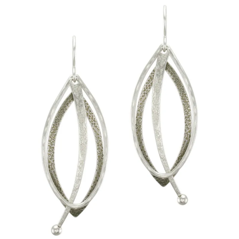 Layered Oval and Pendulum Earring