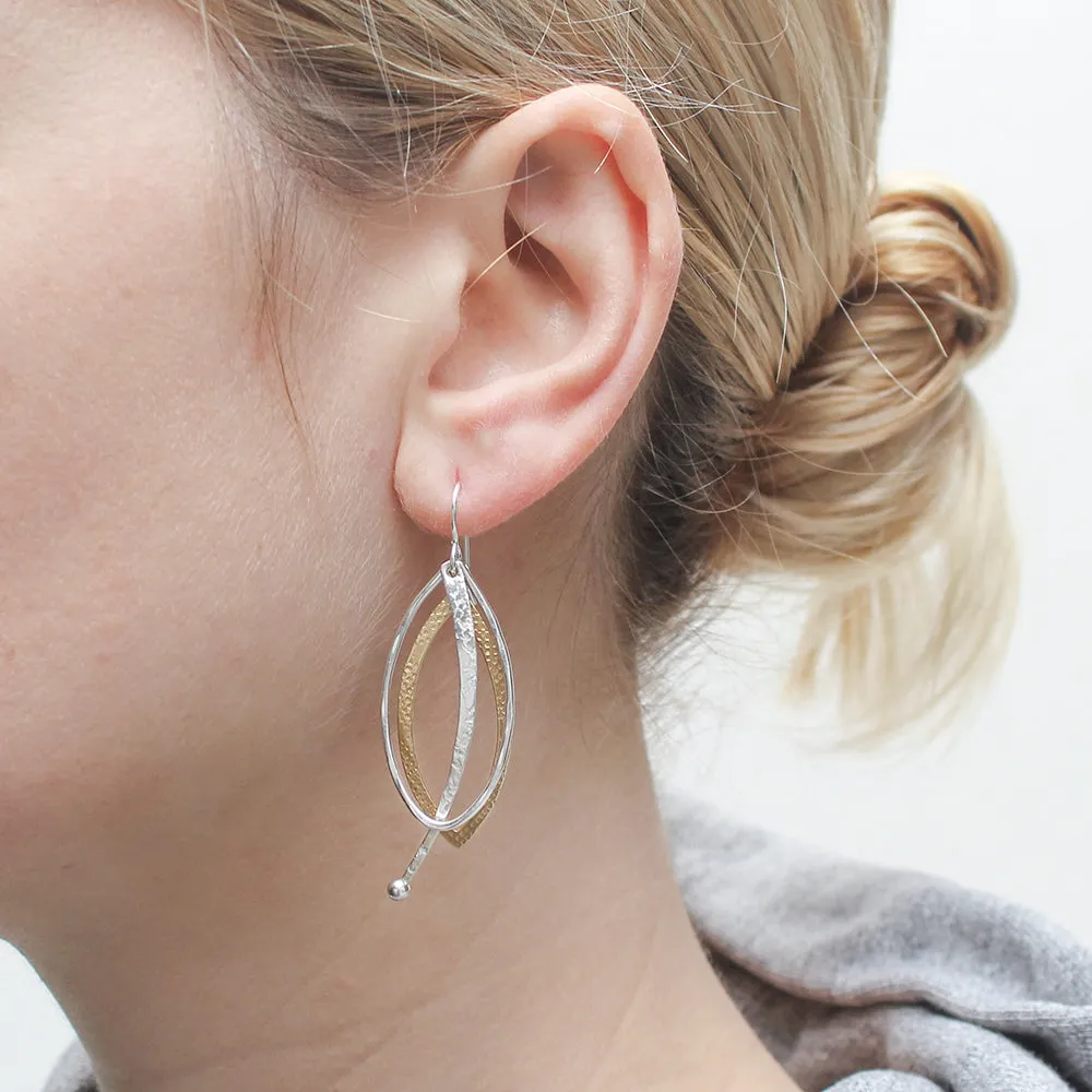 Layered Oval and Pendulum Earring