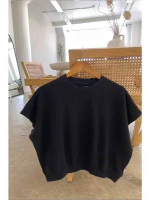 Le Bon Shoppe - French Terry Sophie Top (Black)